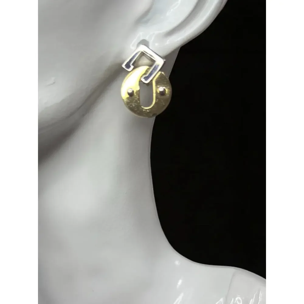 Coach 90288 Mixed Metal Geometric Drop Earrings - Picture 3 of 9